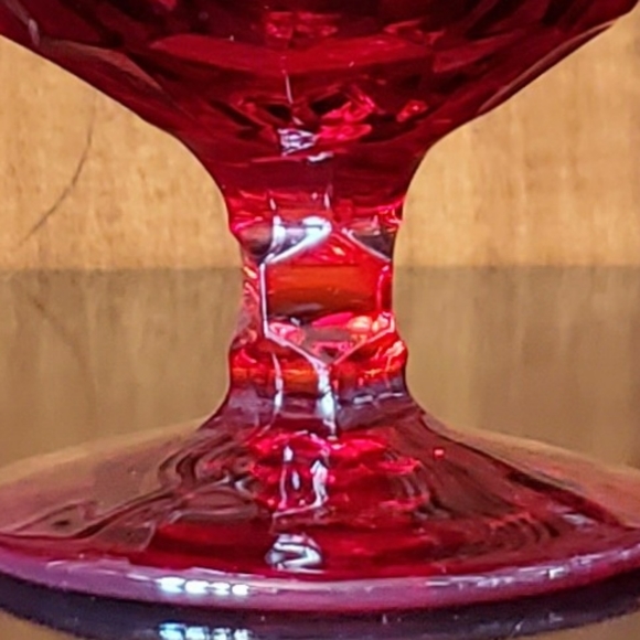 Vntg Art Glass Amberina Honeycomb 6 1/4" Compote by Viking - Picture 4 of 7